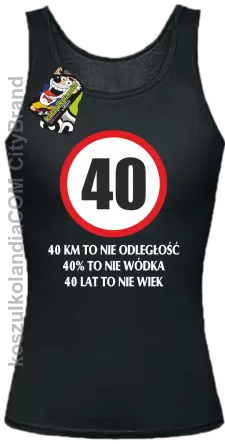 40 KM TO NIE ODLEGŁOŚĆ - Top damski czarny