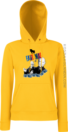 Fanomas Louise de Funes - bluza damska z kapturem żółta