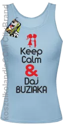 Keep Calm & Daj Buziaka - Top Damski - Błękitny