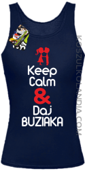 Keep Calm & Daj Buziaka - Top Damski - Granatowy