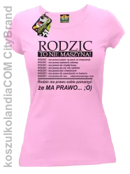 Rodzic to nie maszyna! - Koszulka damska różowa