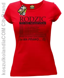 Rodzic to nie maszyna! - Koszulka damska red