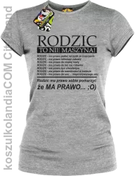 Rodzic to nie maszyna! - Koszulka damska melanż