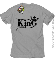 King Simple - Koszulka męska melanż 