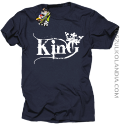 King Simple - Koszulka męska granat