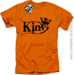 King Simple - Koszulka męska pomarańcz 
