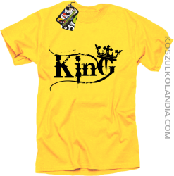 King Simple - Koszulka męska żółta 