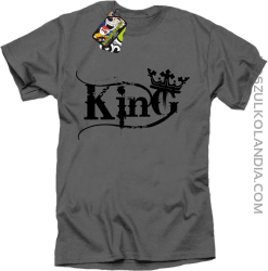 King Simple - Koszulka męska szara 