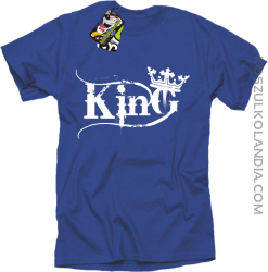 King Simple - Koszulka męska niebieska 