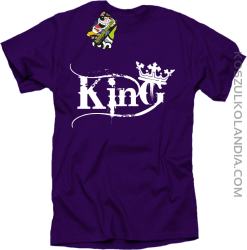 King Simple - Koszulka męska fiolet 