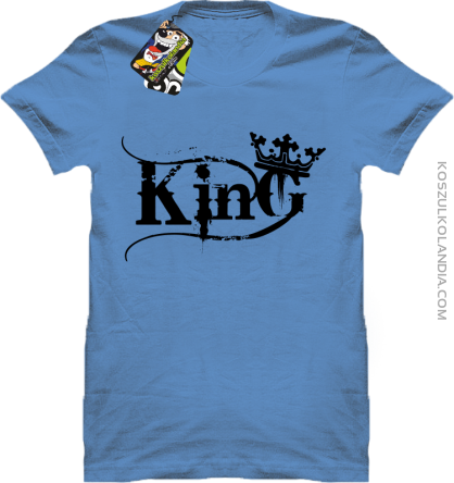 King Simple - Koszulka męska błękit 
