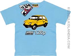 Maluch Fiat 126p - koszulka dziecięca - błękitny