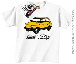 Maluch Fiat 126p - koszulka dziecięca - biały