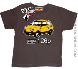 Maluch Fiat 126p - koszulka dziecięca - brązowy