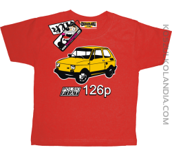 Maluch Fiat 126p - koszulka dziecięca - czerwony