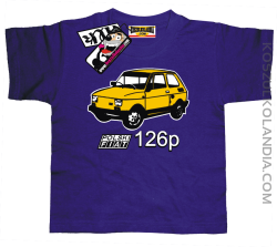 Maluch Fiat 126p - koszulka dziecięca - fioletowy