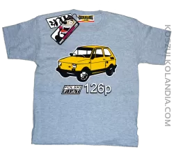 Maluch Fiat 126p - koszulka dziecięca - melanżowy