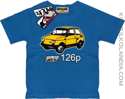 Maluch Fiat 126p - koszulka dziecięca - niebieski
