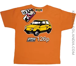 Maluch Fiat 126p - koszulka dziecięca - pomarańczowy