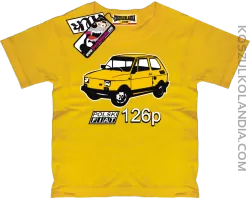 Maluch Fiat 126p - koszulka dziecięca - żółty