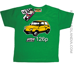 Maluch Fiat 126p - koszulka dziecięca - zielony