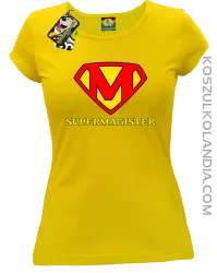 Zajefajny magister ala superman - koszulka damska żółta