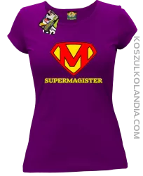 Zajefajny magister ala superman - koszulka damska fioletowa
