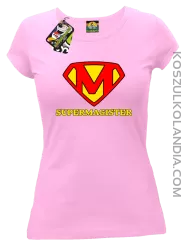 Zajefajny magister ala superman - koszulka damska jasny róż