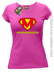 Zajefajny magister ala superman - koszulka damska fuchsia