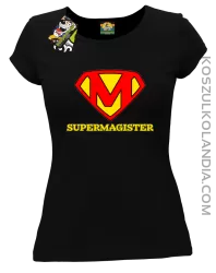 Zajefajny magister ala superman - koszulka damska czarna