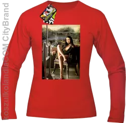 Mona Lisa Model Art - Longsleeve męski czerwony 