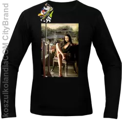 Mona Lisa Model Art - Longsleeve męski czarny 