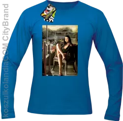 Mona Lisa Model Art - Longsleeve męski niebieski 