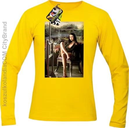 Mona Lisa Model Art - Longsleeve męski żółty 