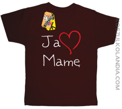 Ja kocham Mamę - koszulka dziecięca brąz 