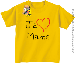 Ja kocham Mamę - koszulka dziecięca żółta 