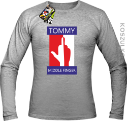Tommy Middle Finger - Longsleeve męski melanż