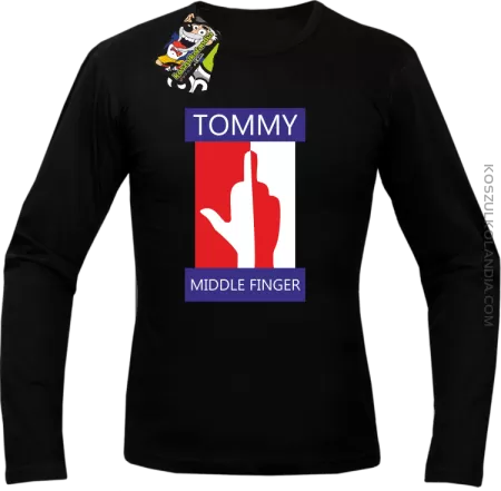 Tommy Middle Finger - Longsleeve męski 