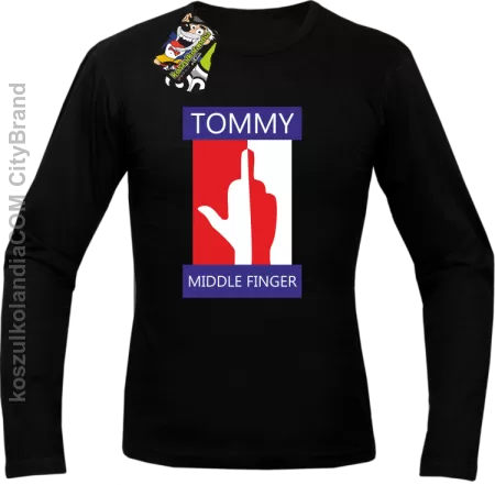 Tommy Middle Finger - Longsleeve męski 