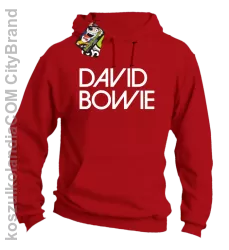 DAVID BOWIE - bluza z kapturem męska - Czerwony