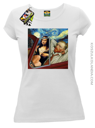 Mona_Gogy Art - Koszulka damska biała 