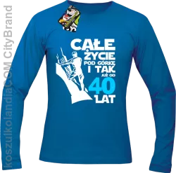 Całe życie pod górkę i tak już od 40 lat - Longsleeve męski niebieski