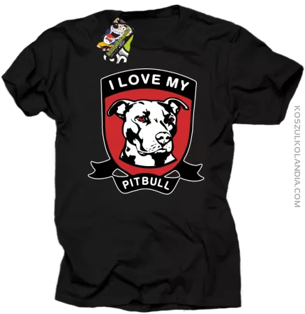 I Love My Pitbull - Koszulka męska 
