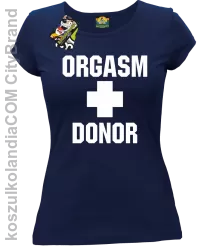 Orgasm Donor - Koszulka damska granatowa 