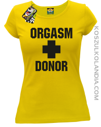 Orgasm Donor - Koszulka damska żółta 
