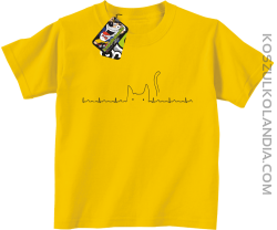 Koci Elektrokardiograf -  Koszulka dziecięca żółty 