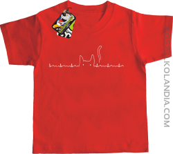 Koci Elektrokardiograf -  Koszulka dziecięca czerwony 