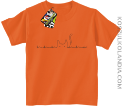 Koci Elektrokardiograf -  Koszulka dziecięca pomarańczowa 
