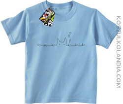 Koci Elektrokardiograf -  Koszulka dziecięca błękitna 