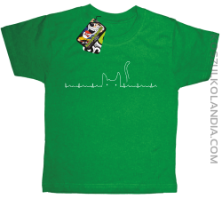 Koci Elektrokardiograf -  Koszulka dziecięca zielona 